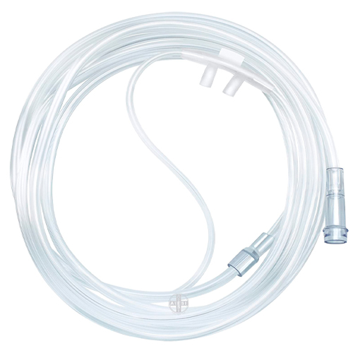AIESI® Cánulas Nasales transparentes para terapia de oxígeno adultos con tubo de 2,1 metros (Paquete de 10 pieces)